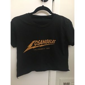 Brandy Melville Los Angeles cropped tee